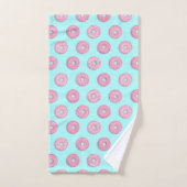 Suiker Zoet Roze Geglazuurde Donuts Bad Handdoek (Handdoek)