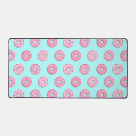 Suiker Zoet Roze Geglazuurde Donuts Bureaumat (Voorkant)