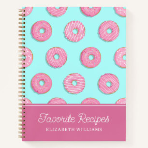 Suiker Zoet Roze Geglazuurde Donuts Favoriete re Notitieboek