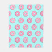 Suiker Zoet Roze Geglazuurde Donuts Fleece Deken (Voorkant)