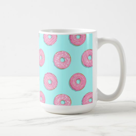 Suiker Zoet Roze Geglazuurde Donuts Koffiemok (Rechts)