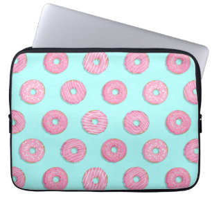 Suiker Zoet Roze Geglazuurde Donuts Laptop Sleeve