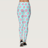Suiker Zoet Roze Geglazuurde Donuts Leggings (Achterkant)