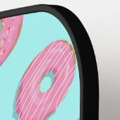 Suiker Zoet Roze Geglazuurde Donuts Pickleball Paddle (Links Detail)