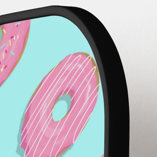 Suiker Zoet Roze Geglazuurde Donuts Pickleball Paddle (Links Detail)