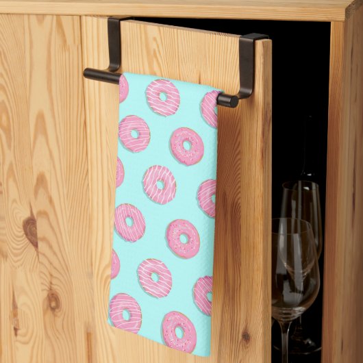 Suiker Zoet Roze Geglazuurde Donuts Theedoek (Derde Gevouwen)