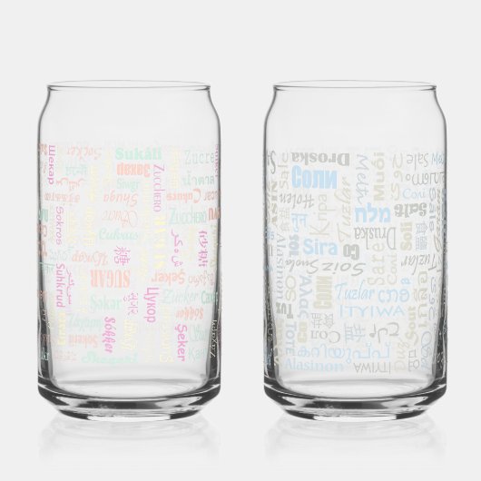Suiker & Zout Blikvorm Glas (Voorkant)