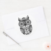 Suiker: zwarte kieuwen en wit ronde sticker (Envelop)