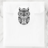 Suiker: zwarte kieuwen en wit ronde sticker (Tas)