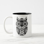 Suiker: zwarte kieuwen en wit tweekleurige koffiemok (Links)