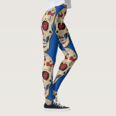 Suikerbeentjes - Rozen Suiker schedel Leggings (Rechts)