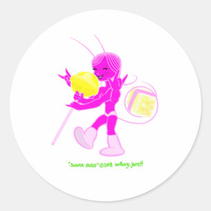 Suikerbok 2 geen logo ticker ronde sticker