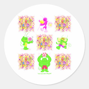 Suikerbollen alle 4 logo ronde sticker