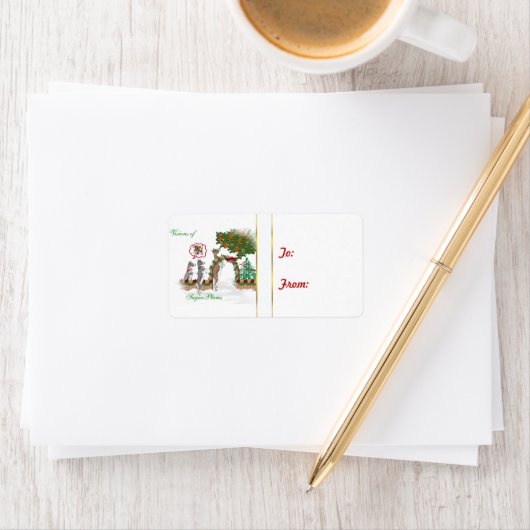 Suikerbonen Geitste kerstcadeaus Label Sticker (Insitu)