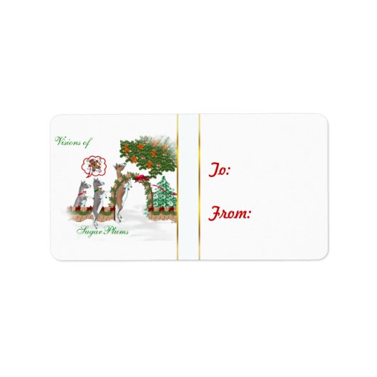 Suikerbonen Geitste kerstcadeaus Label Sticker (Voorkant)