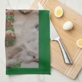 Suikerbrood Handdoek op Groen (Quarter Fold)