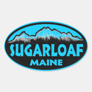 Suikerbrood Maine blauw ovale stickers