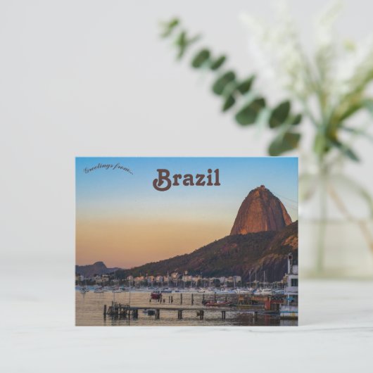 Suikerbroodberg in Brazilië Briefkaart (Staand voorkant)