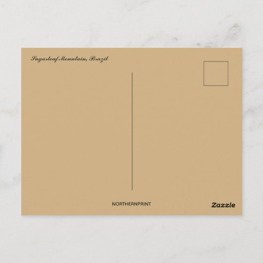 Suikerbroodberg in Brazilië Briefkaart (Achterkant)