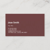 Suikerchocolade en aardbeien visitekaartje (Achterkant)