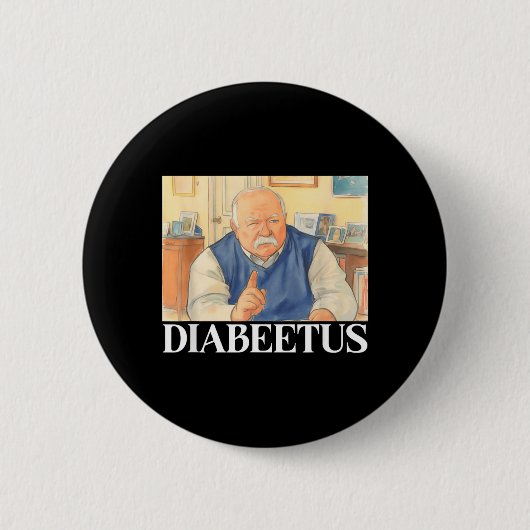 Suikercrash Baard Diabetes Bewustzijn Geschenk Ronde Button 5,7 Cm (Voorkant)
