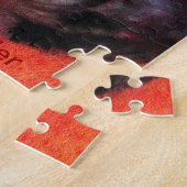 Suikereekhoorn in oranje hangbed legpuzzel (Zijkant)