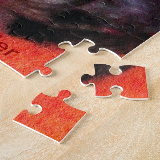 Suikereekhoorn in oranje hangbed legpuzzel (Zijkant)