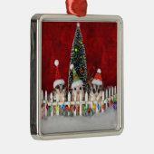 Suikereekhoorn Kerstmis Metalen Ornament (Rechts)