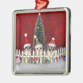 Suikereekhoorn Kerstmis Metalen Ornament (Links)