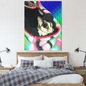 Suikereekhoorn met hoed canvas afdruk (Insitu (Slaapkamer))