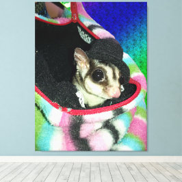 Suikereekhoorn met hoed canvas afdruk