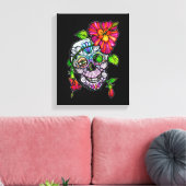 SUIKEREN DODENKOP & BLOEM CANVAS AFDRUK (Insitu (Woonkamer))