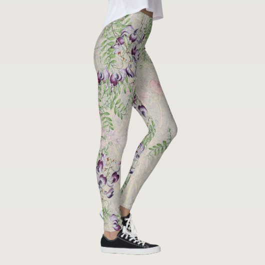  suikererwten bloemen over de Leggings (Rechts)
