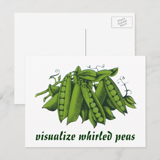  suikererwten, gezonde voedingsgroenten briefkaart (Voorkant / Achterkant)
