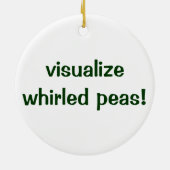  suikererwten, gezonde voedingsgroenten keramisch ornament (Achterkant)