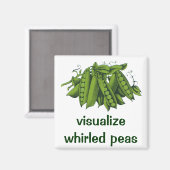  suikererwten, gezonde voedingsgroenten magneet (Voorkant / Achterkant)
