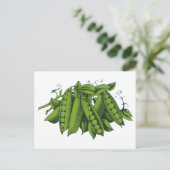 suikererwten, levensmiddelen, gezonde groenten briefkaart (Staand voorkant)