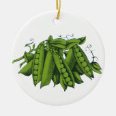  suikererwten, levensmiddelen, gezonde groenten keramisch ornament (Voorkant)