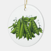  suikererwten, levensmiddelen, gezonde groenten keramisch ornament (Links)