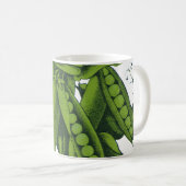 suikererwten, levensmiddelen, gezonde groenten koffiemok (Voorkant rechts)