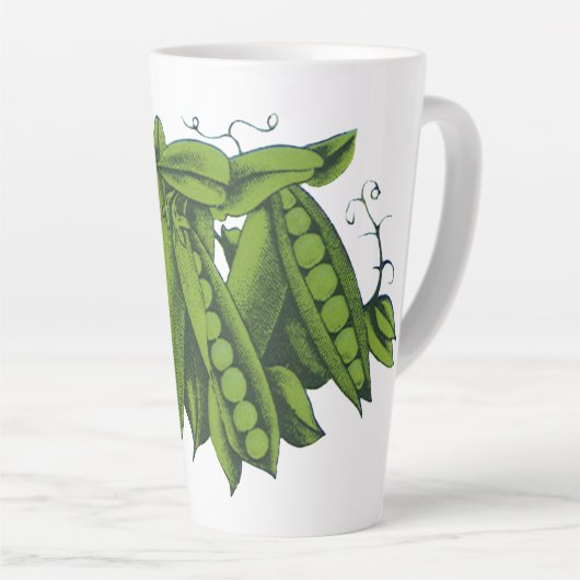  suikererwten, levensmiddelen, gezonde groenten latte mok (Rechterhoek)