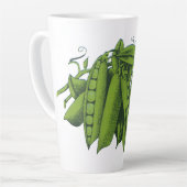 suikererwten, levensmiddelen, gezonde groenten latte mok (Linkerhoek)