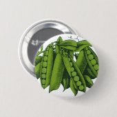  suikererwten, levensmiddelen, gezonde groenten ronde button 5,7 cm (Voorkant /achterkant)