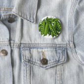  suikererwten, levensmiddelen, gezonde groenten ronde button 5,7 cm (In situ)