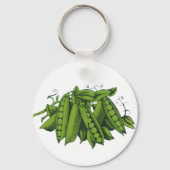  suikererwten, levensmiddelen, gezonde groenten sleutelhanger (Voorkant)