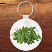  suikererwten, levensmiddelen, gezonde groenten sleutelhanger (Voorkant)