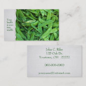 suikererwten op een hoop visitekaartje (Voorkant / Achterkant)