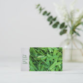 suikererwten op een hoop visitekaartje (Staand voorkant)