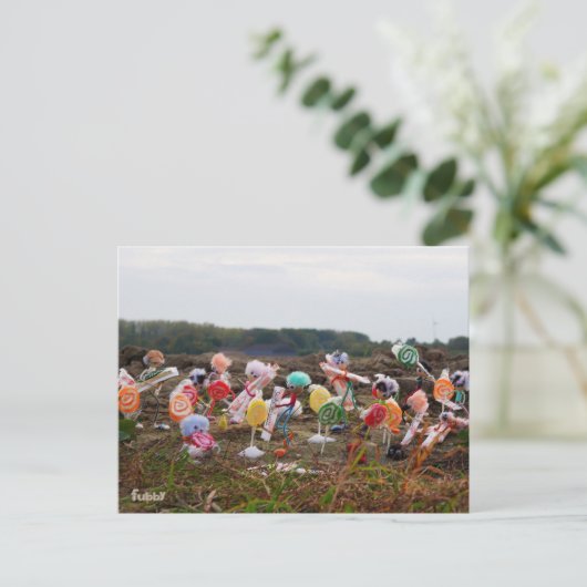 Suikerfeest oogstende Fubby's. Briefkaart (Staand voorkant)