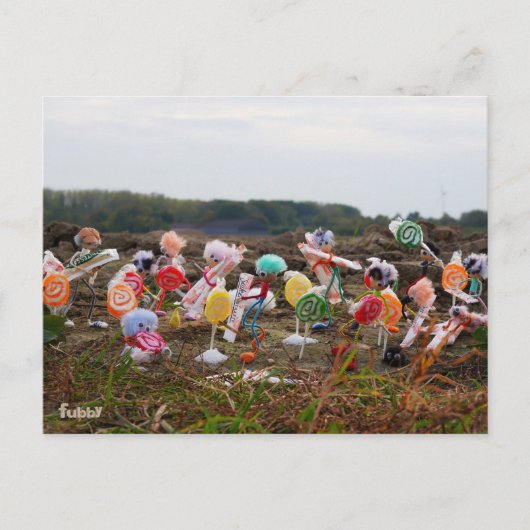 Suikerfeest oogstende Fubby's. Briefkaart (Voorkant)